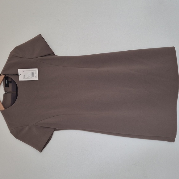 Theory Dresses & Skirts - NWT Theory Olive Green Dress Size 00 Short Sleeve Crepe Material